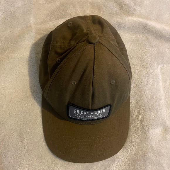 Bridge & Burn Portland Oregon Snapback Baseball Cap Mens Olive Green Streetwear - Picture 6 of 8